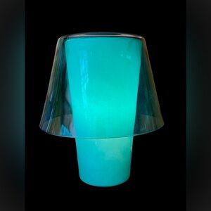Vintage IKEA Gavik Desk Table Lamp Light Glass Teal (blue-green)